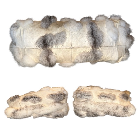 Fendi Rabbit Fur & Satin Tote - Picture 3 of 10